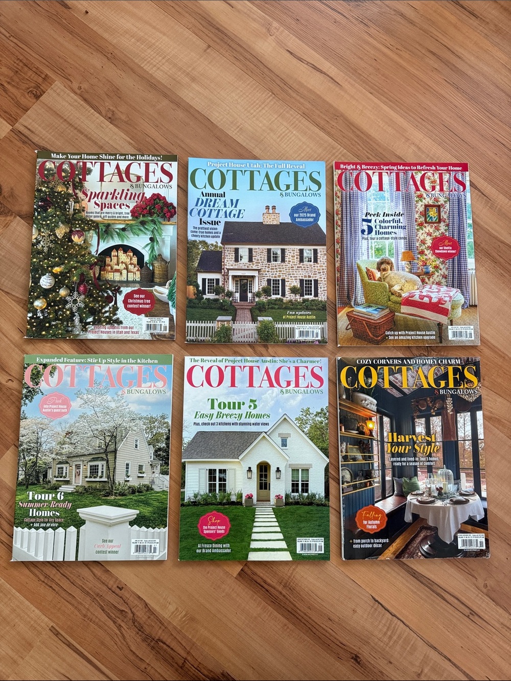 6 ~ Cottages & Bungalows Decor Magazine Lot — December 2024 thru November 2025